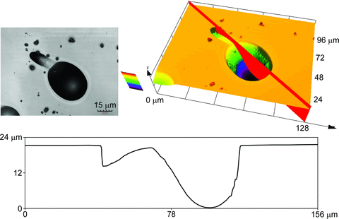 Figure 3: An example showing two tracks in 2D together with a depth-encoded...